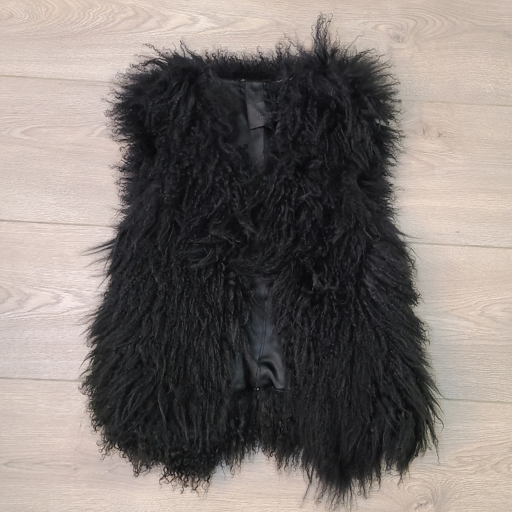 J Crew Collection Real Mongolian Fur Vest